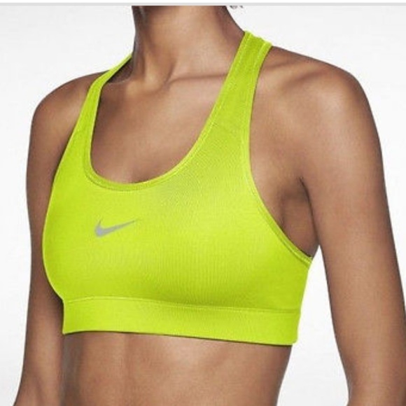 neon yellow nike sports bra